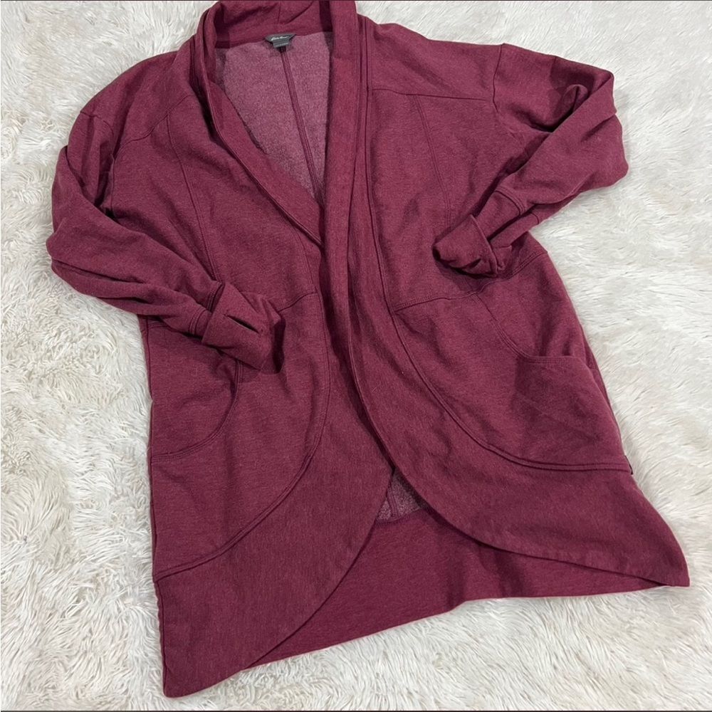 Eddie Bauer open‎ front cardigan L